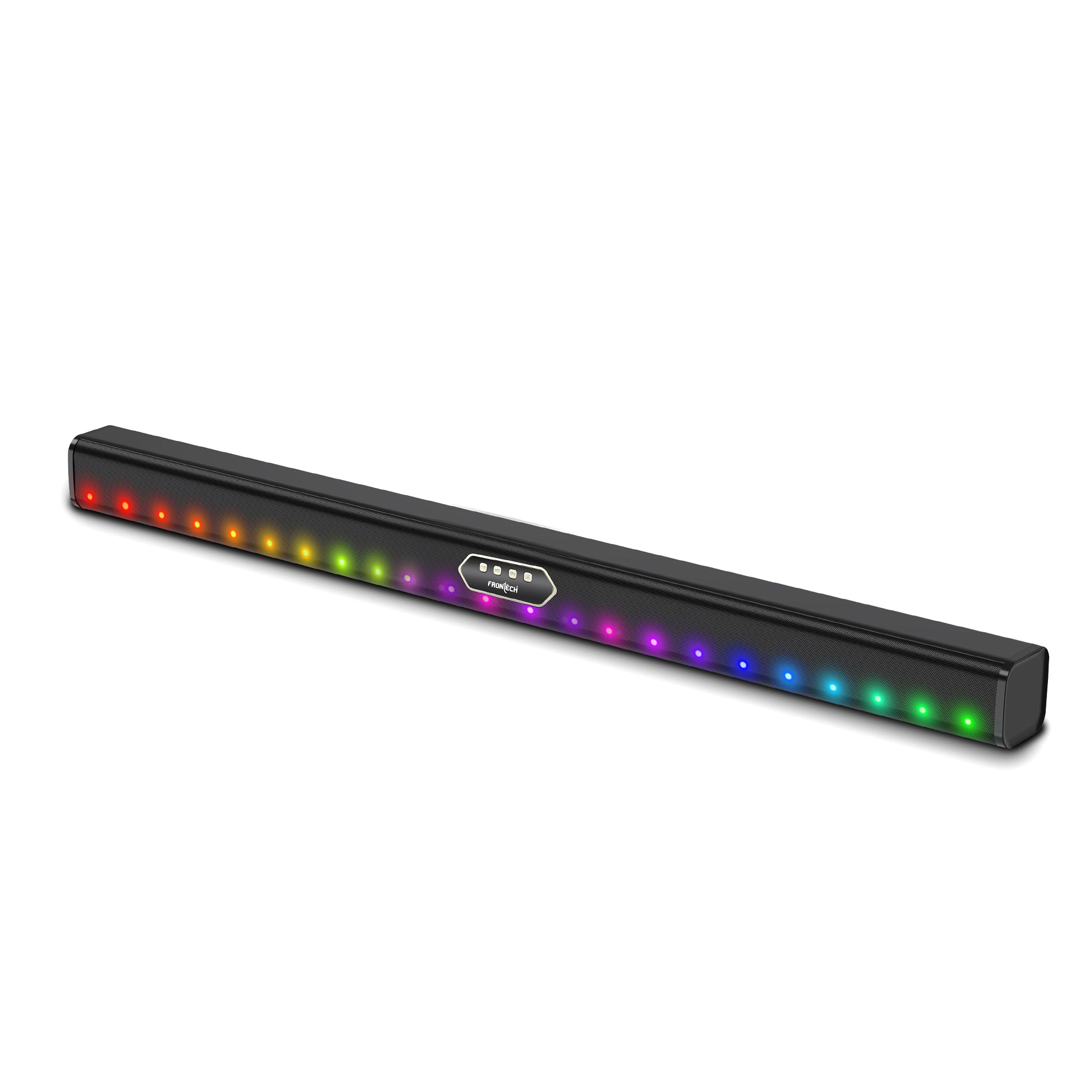 Frontech ECHOBAR | 50W | Bluetooth 5.3 Soundbar with RGB LED Lights | 2400 mAh Battery | AUX/USB/TF/Coax Inputs | Wall Mountable | Portable Speaker for TV, PC & Gaming (SW 0194 ) Frontech ECHOBAR | 50W | Bluetooth 5.3 Soundbar with RGB LED Lights | 2400 mAh Battery | AUX/USB/TF/Coax Inputs | Wall Mountable | Portable Speaker for TV, PC & Gaming (SW 0194 )
